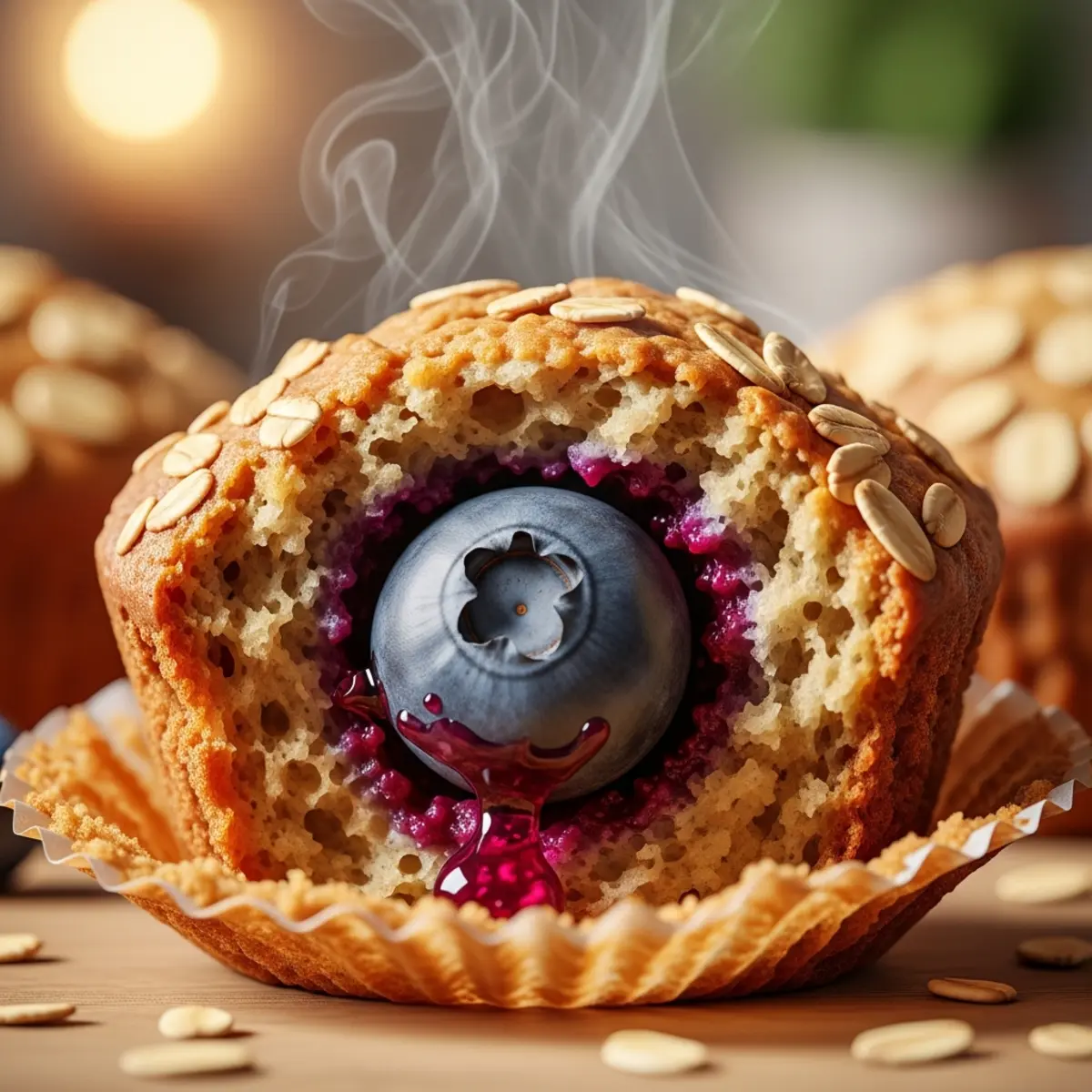 Photo de : Skinny Banana Blueberry Oatmeal Muffins