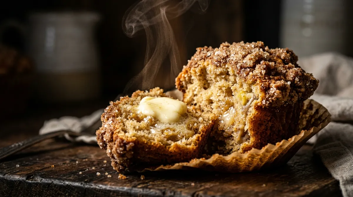 Photo de : Classic American Banana Crumb Muffins