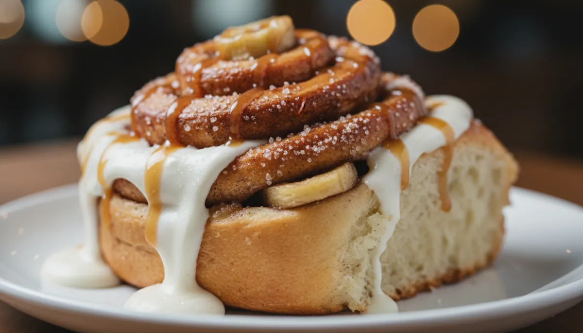 Photo de : Banana Bread Cinnamon Rolls With Cream Cheese Frosting